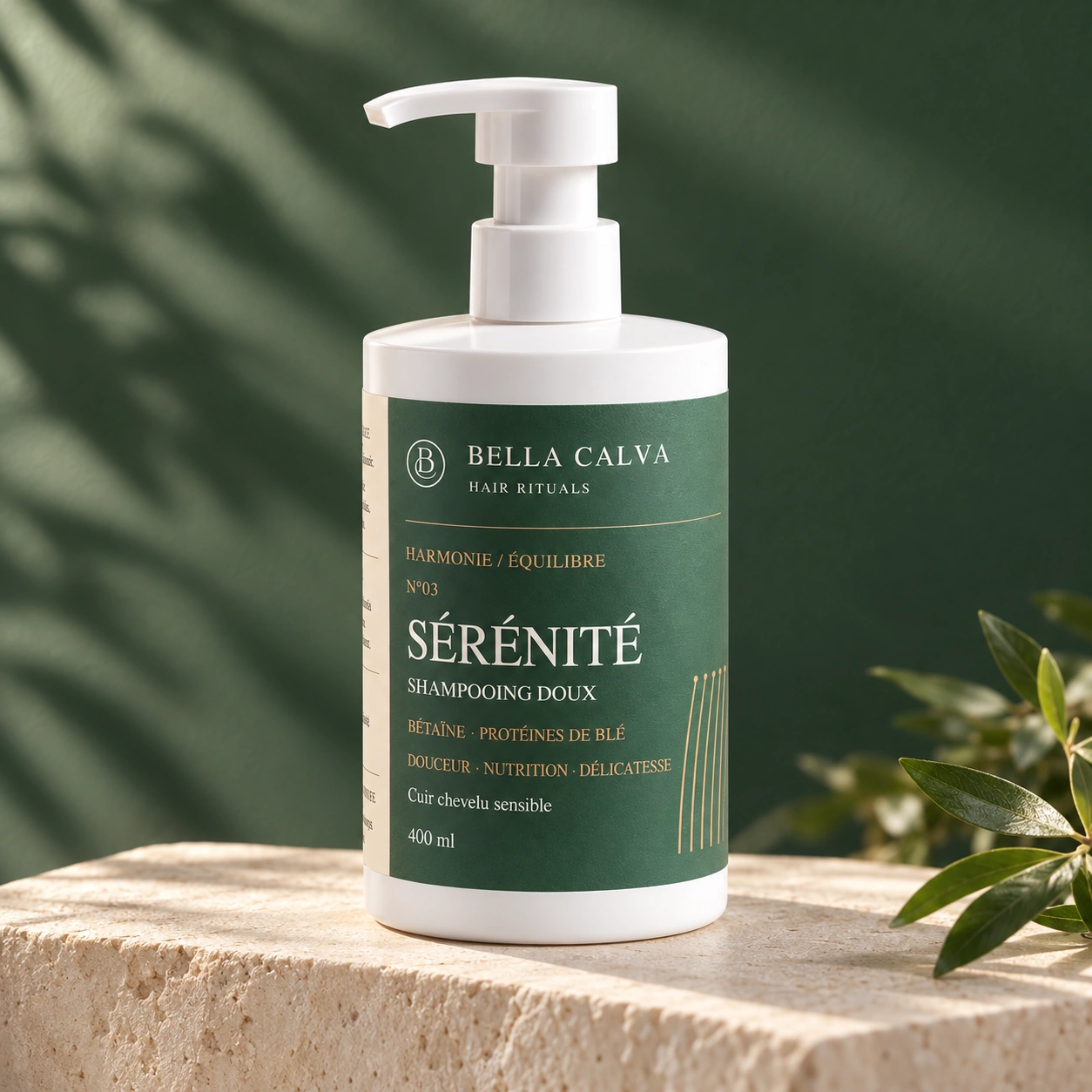 Sérénité, shampooing Bella Calva de la collection Harmonie / Équilibre